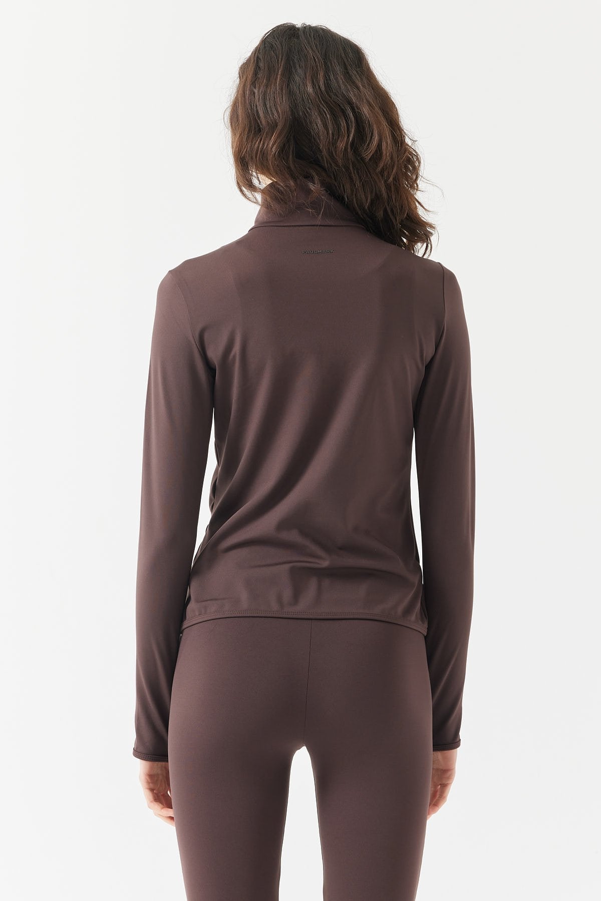 معطف عرق نسائي رقيق بسحاب وتفاصيل قفازات