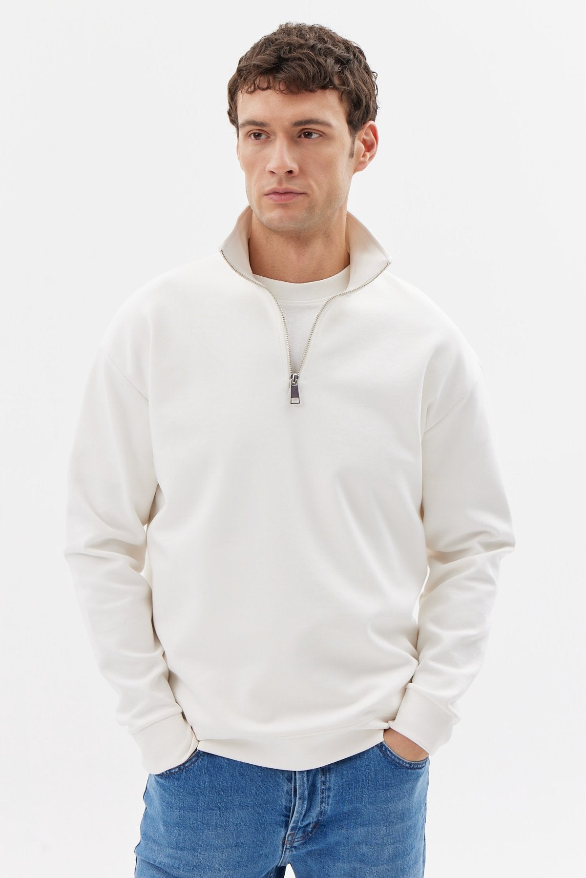 Men's Zipper Detailed Sweat Top