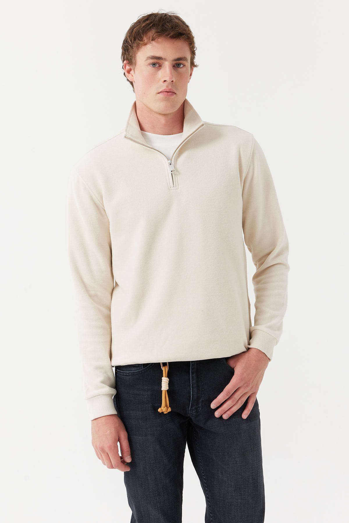 Men's Zippered Sweat Top