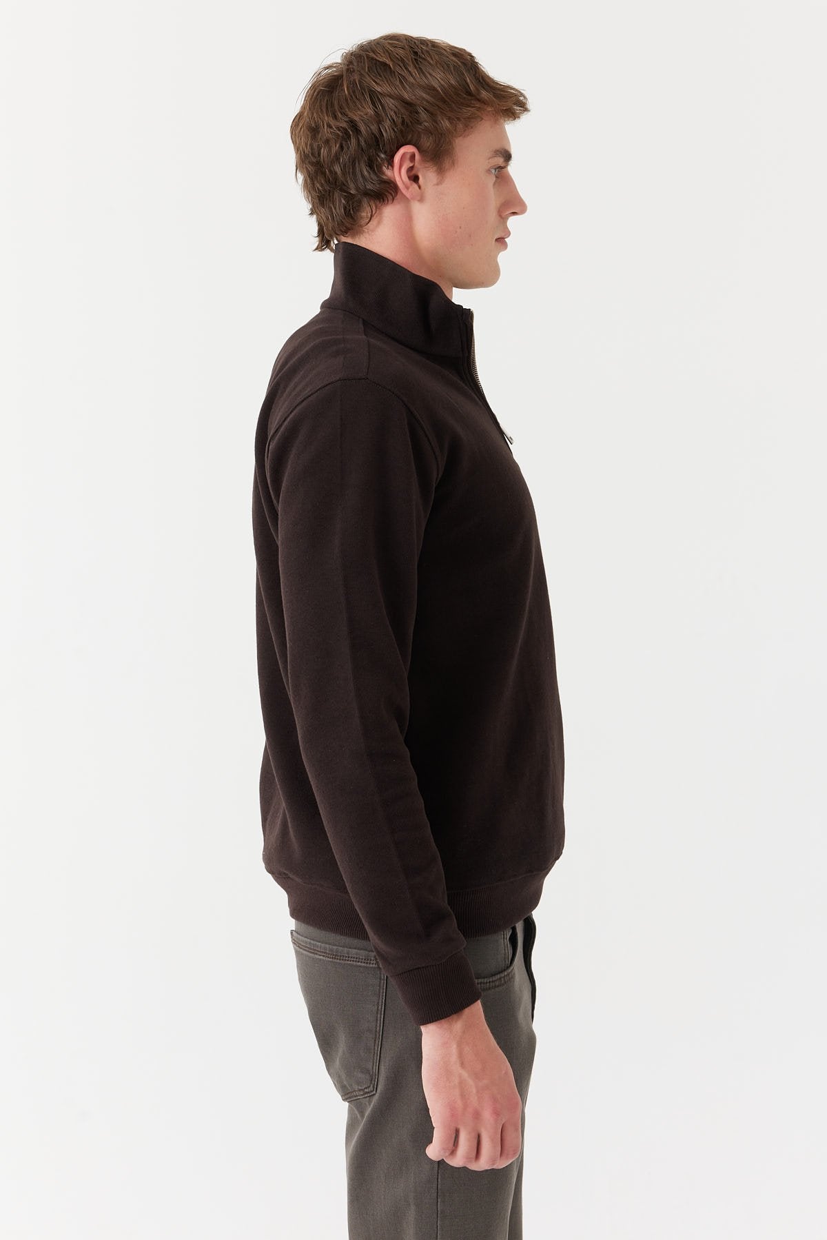 Men's Zippered Sweat Top