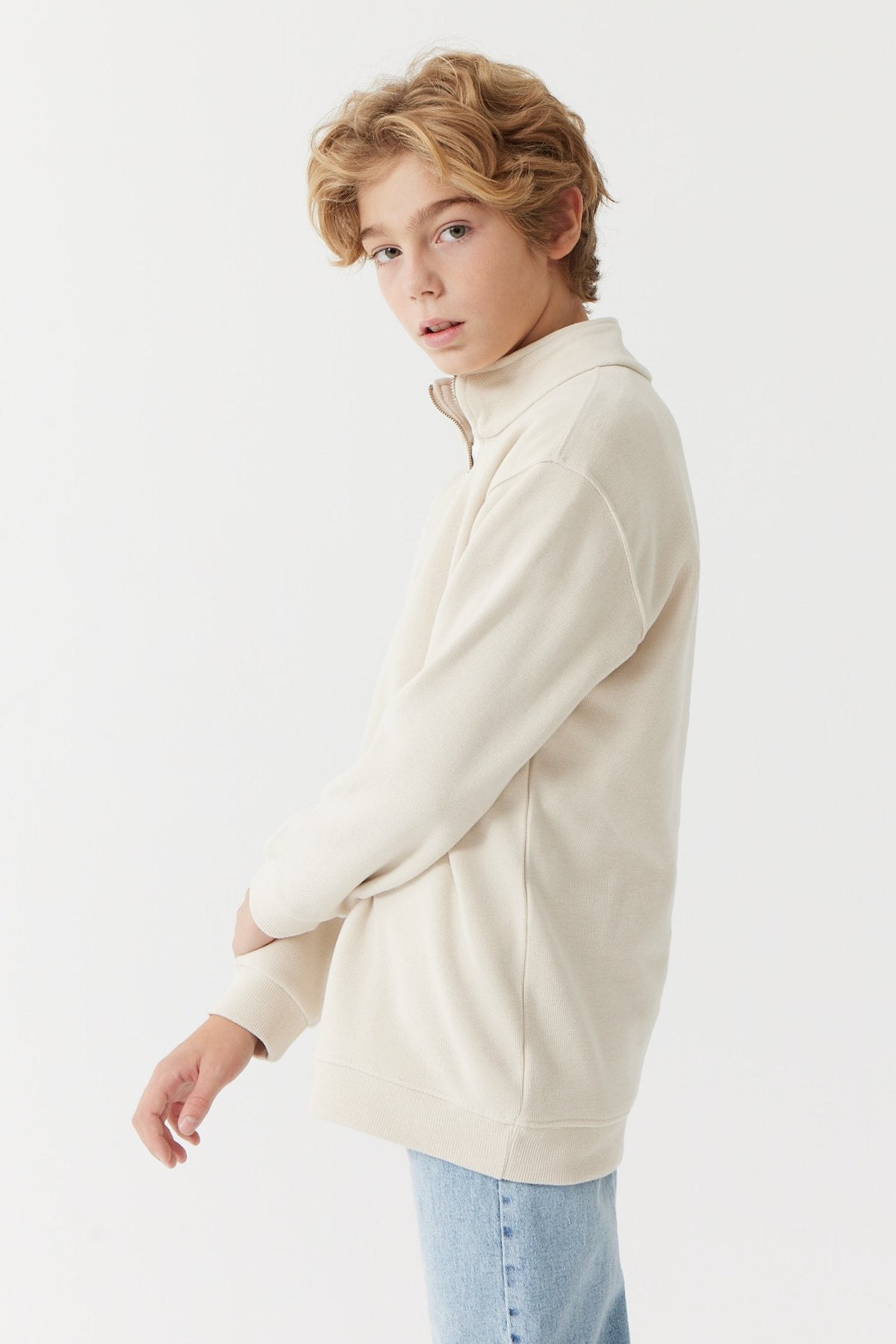 Boys' Zippered Sweat Top