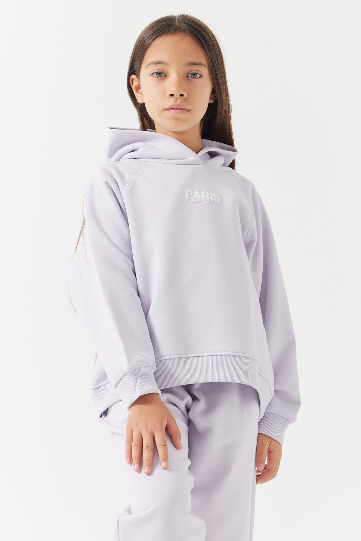 Girls' Text Printed Hooded Sweatshirt