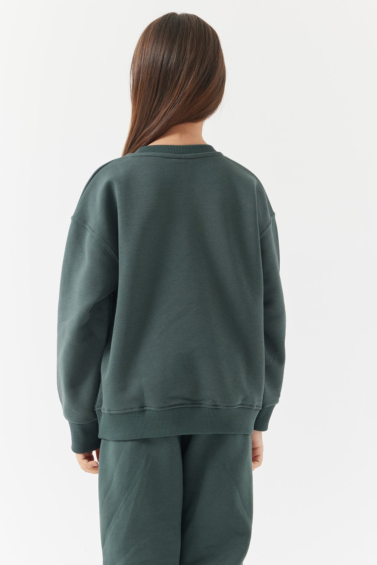 Kız Çocuk Yazı Baskılı Sweatshirt