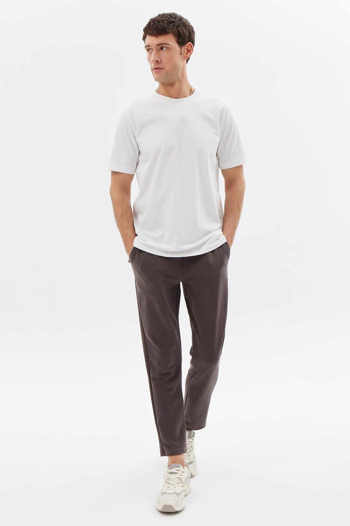 Men's Tied Waist Sweat Bottom