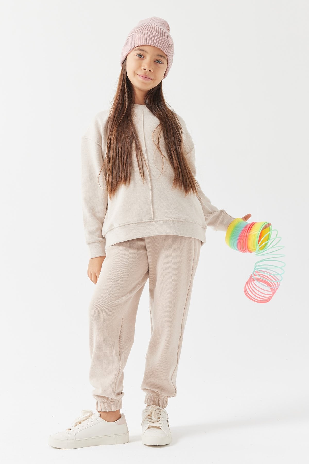 Girls' Elastic Leg Sweat Bottoms