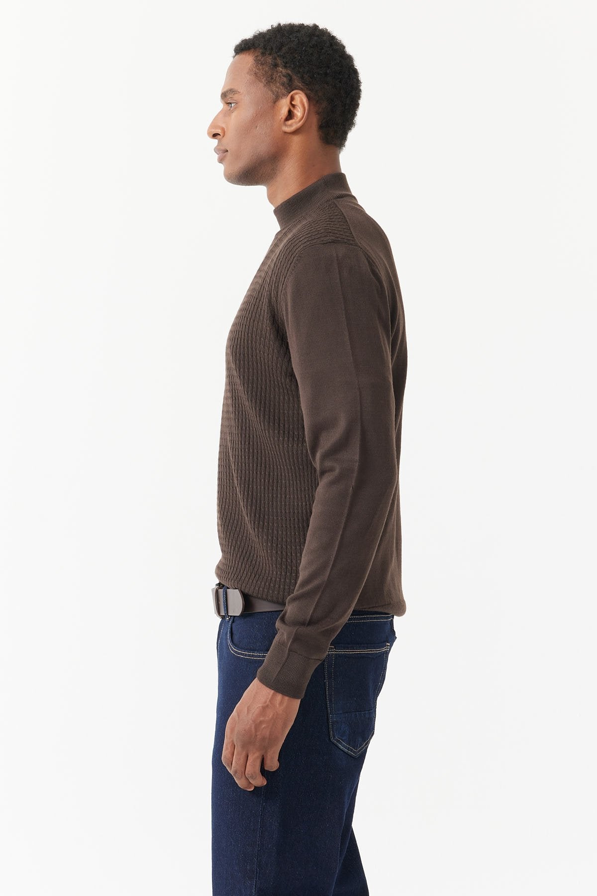 Men's Half Turtleneck Knit Sweater
