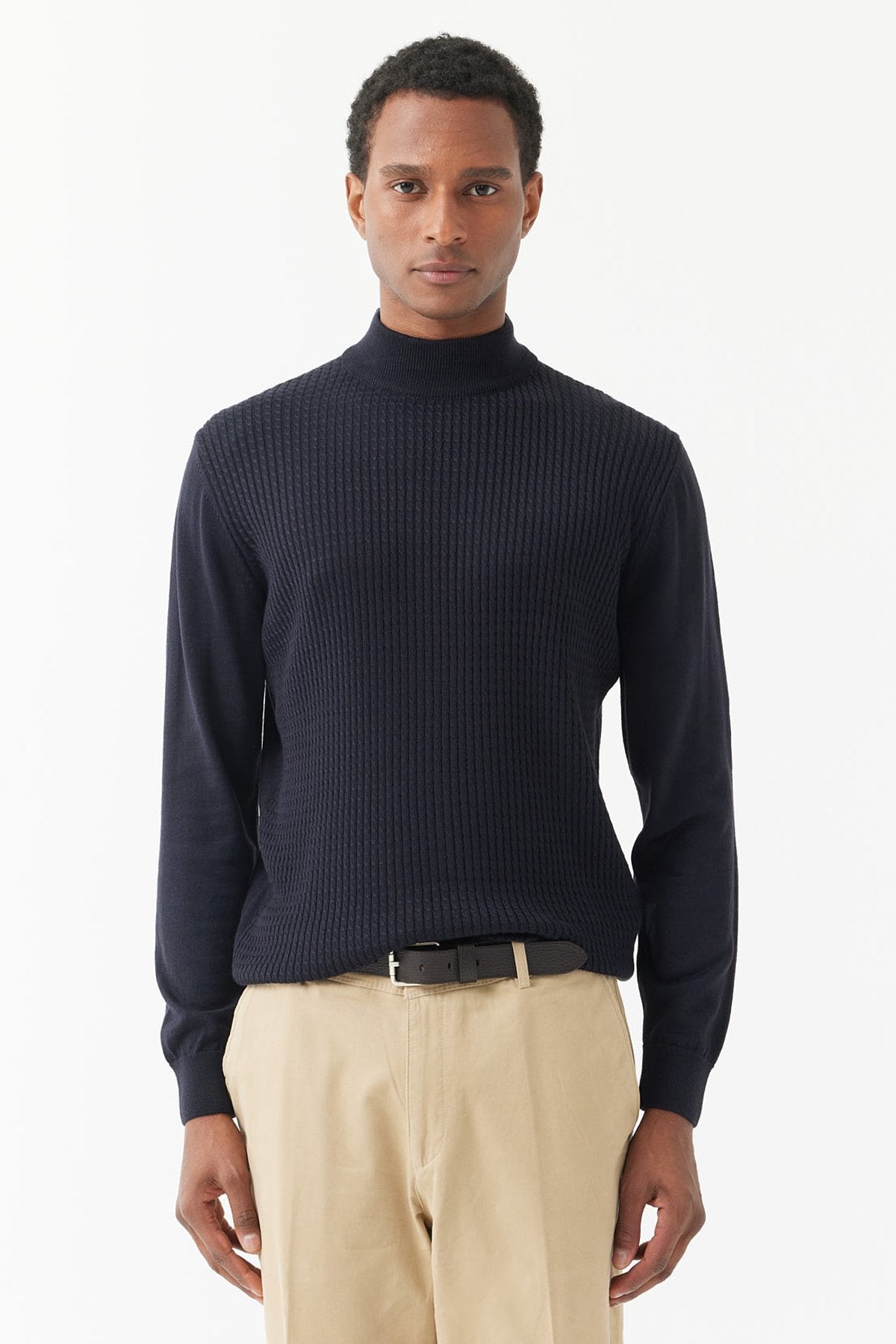 Men's Half Turtleneck Knit Sweater