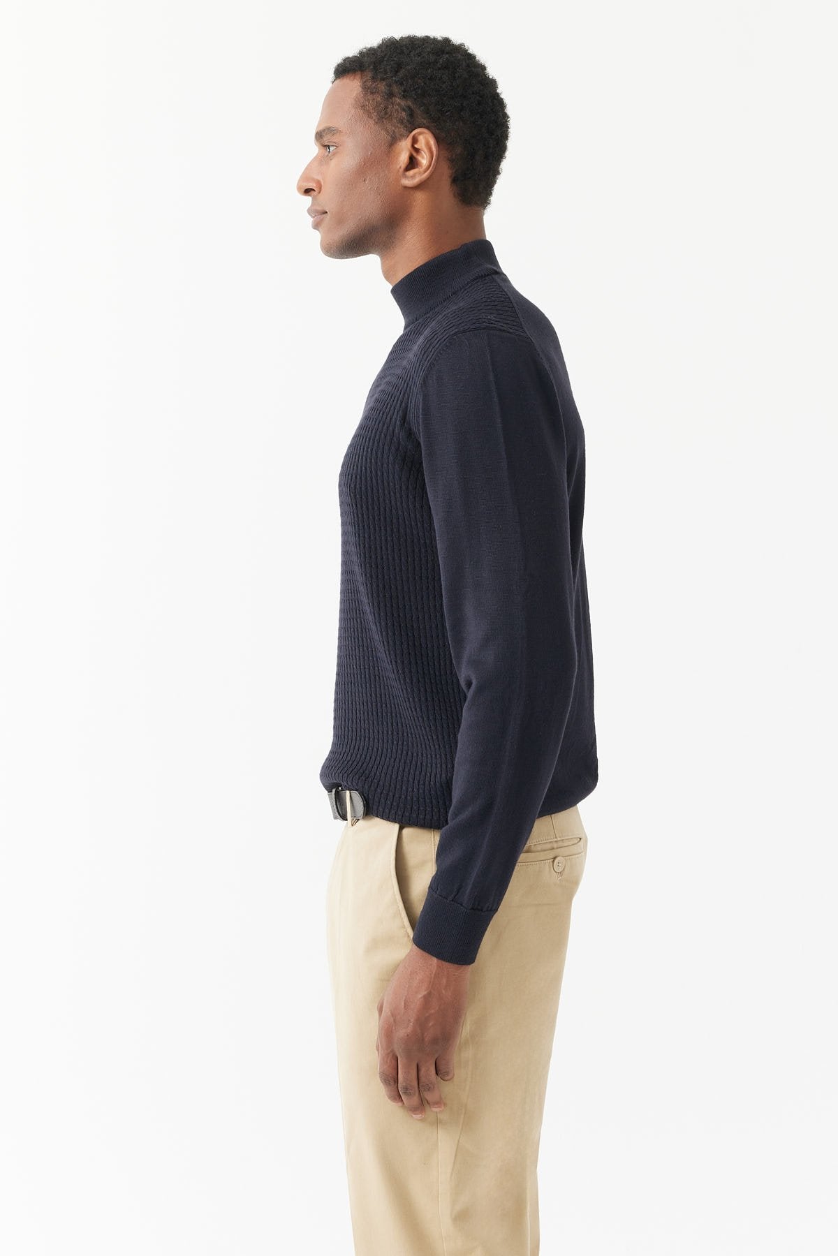 Men's Half Turtleneck Knit Sweater