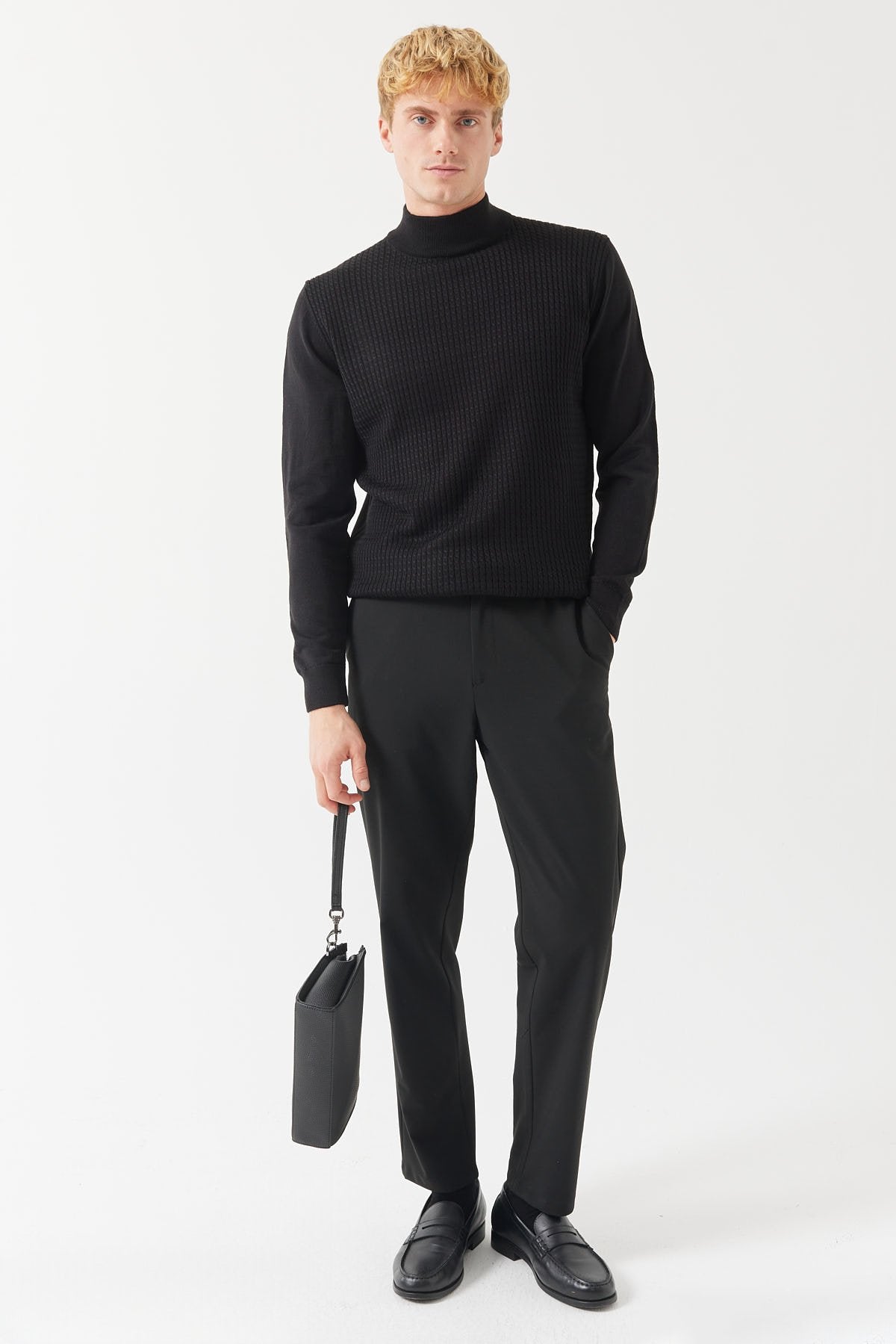 Men's Half Turtleneck Knit Sweater