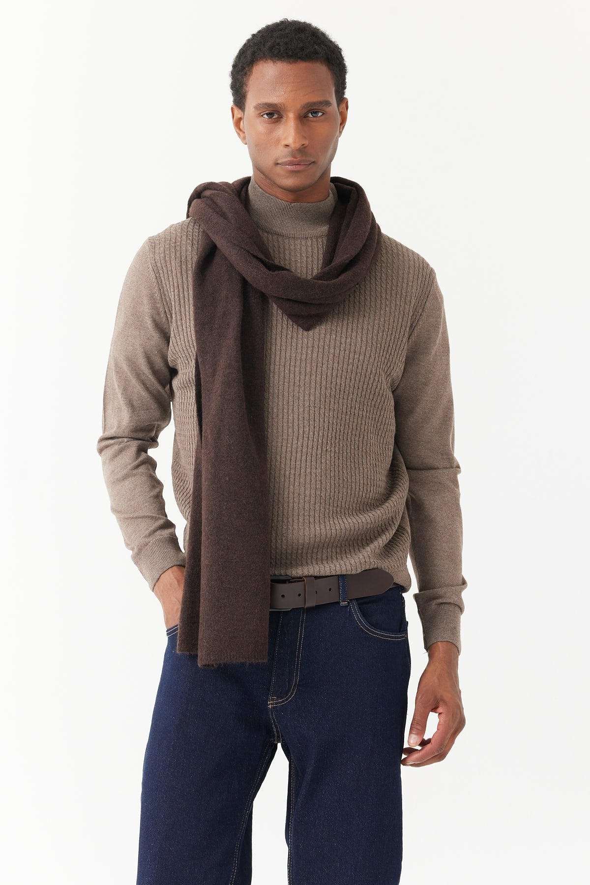 Men's Half Turtleneck Knit Sweater