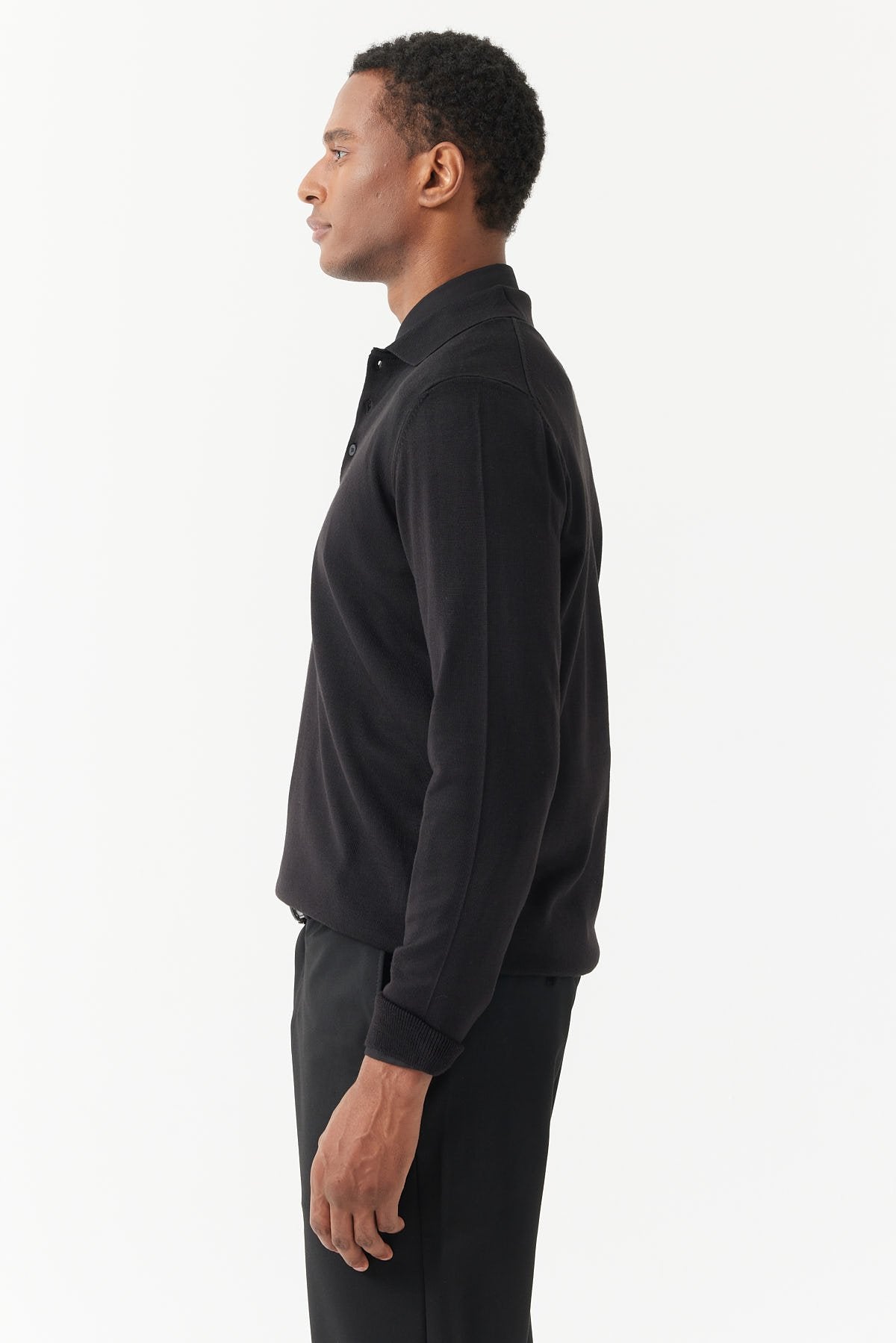 Men's Polo Neck Knitted Sweater