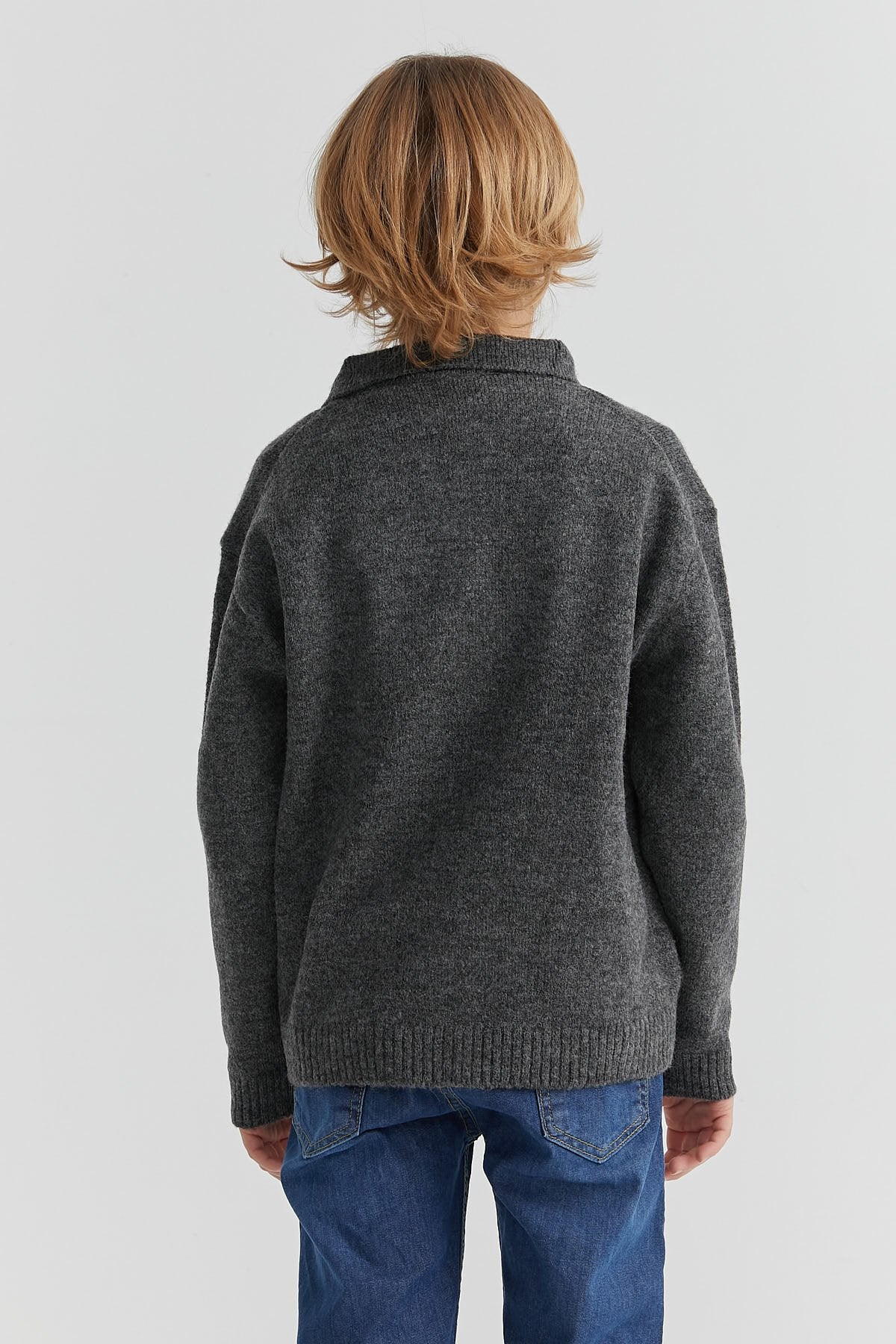 Boys Polo Neck Knitted Sweater