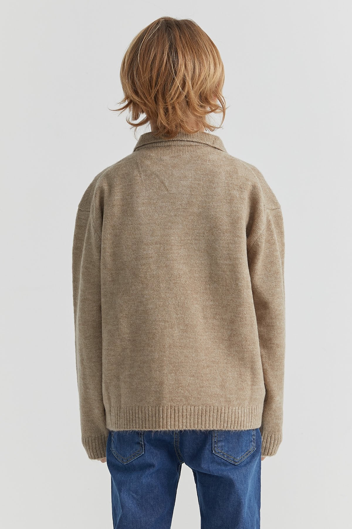 Boys Polo Neck Knitted Sweater
