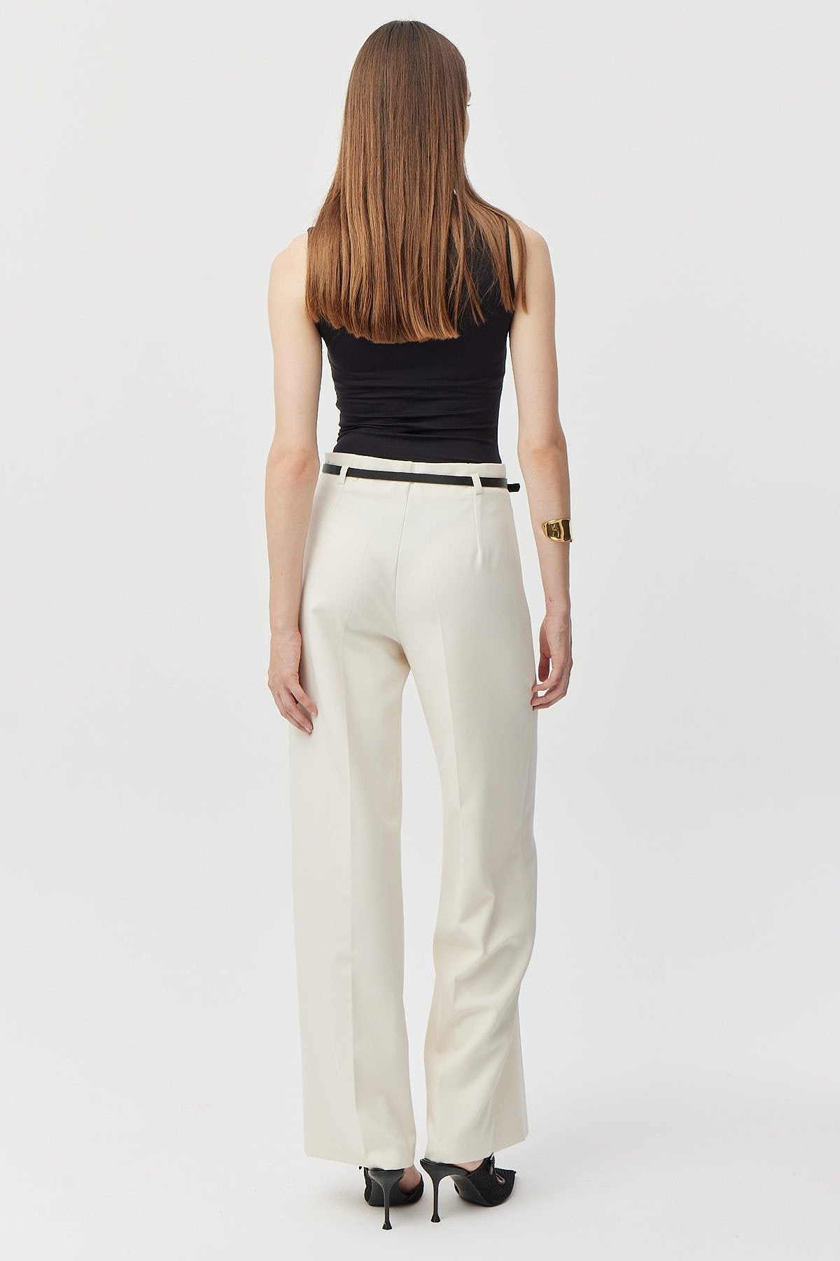 Women's Thin Belted Loose Trousers