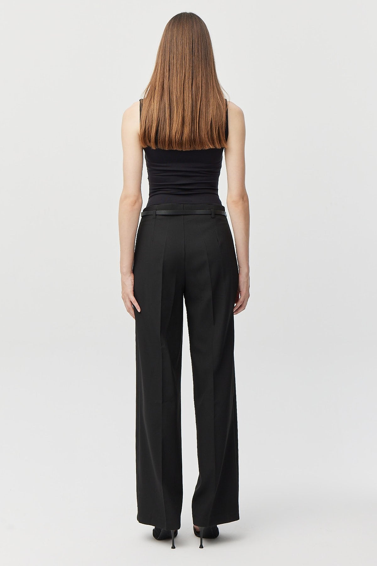 Women's Thin Belted Loose Trousers