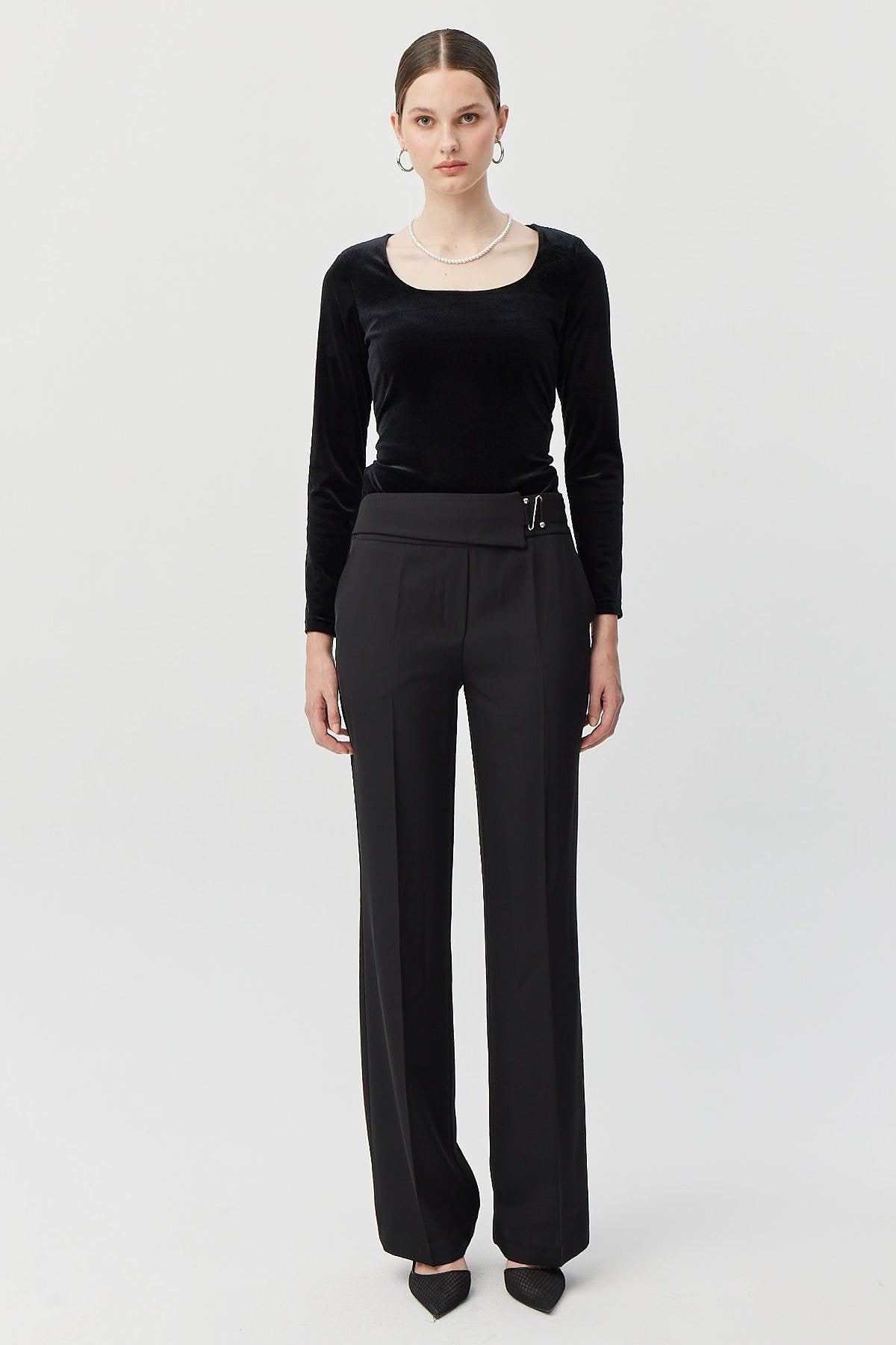 Women's Belted Loose Trousers