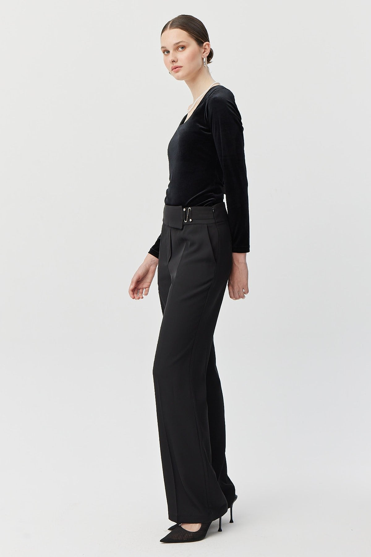 Women's Belted Loose Trousers