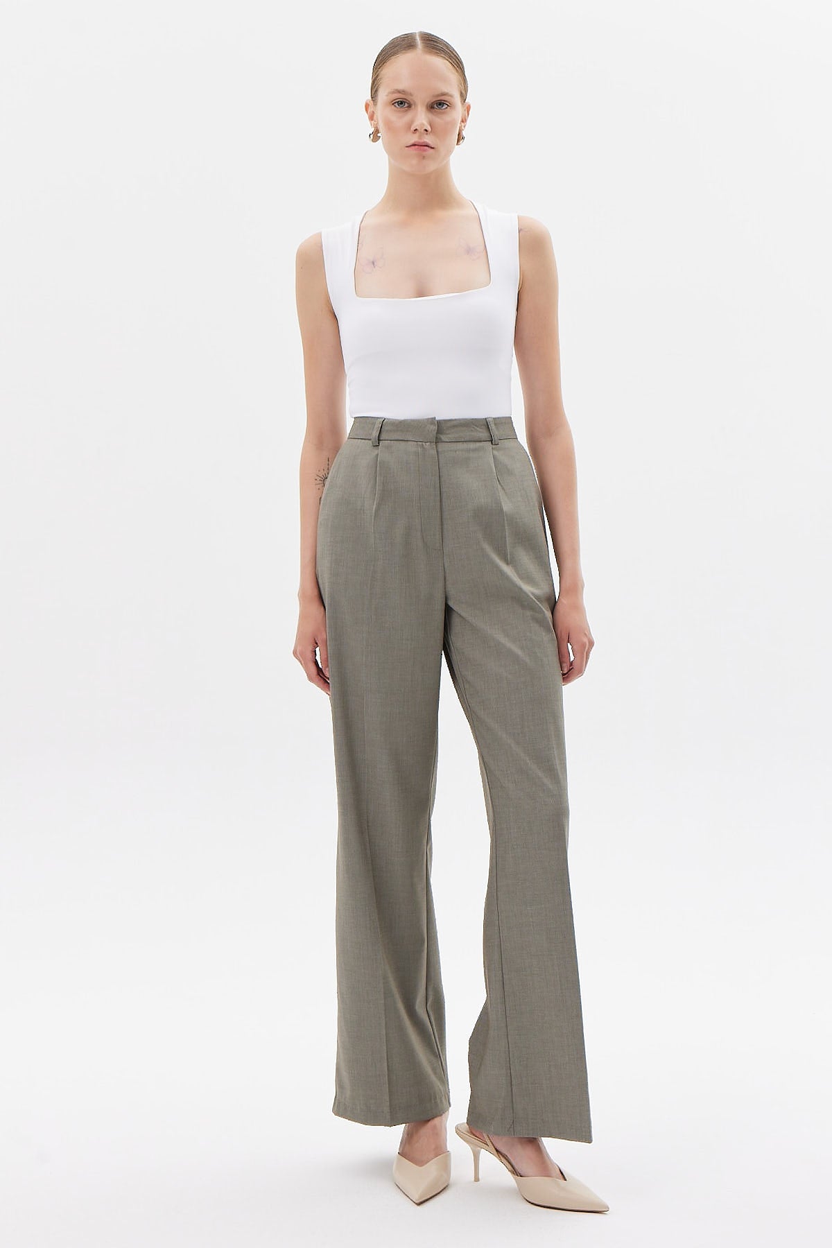 Women's Waist Belted Trousers