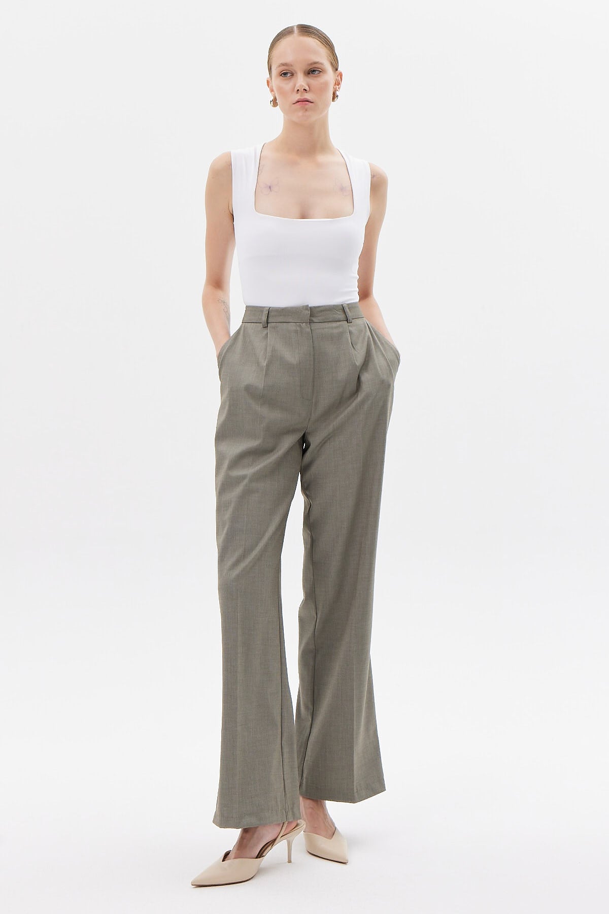 Women's Waist Belted Trousers