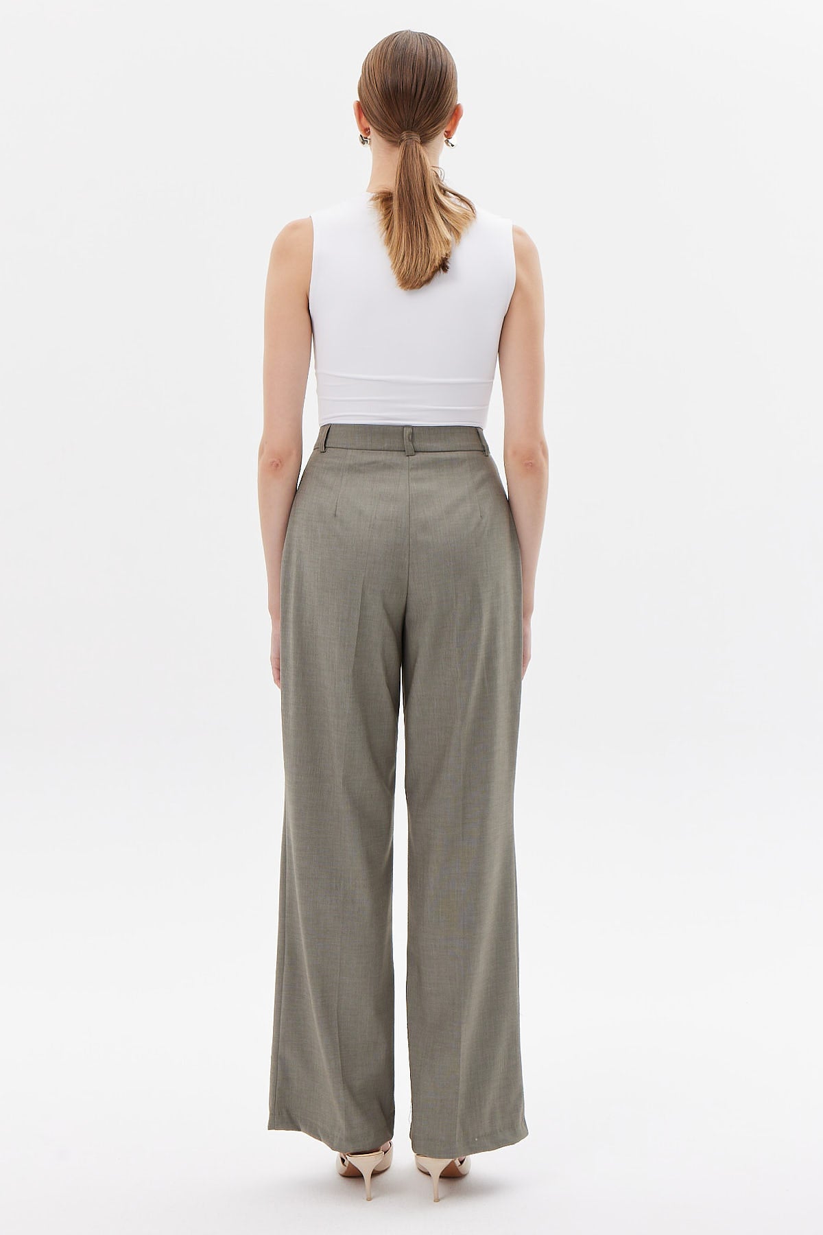 Women's Waist Belted Trousers