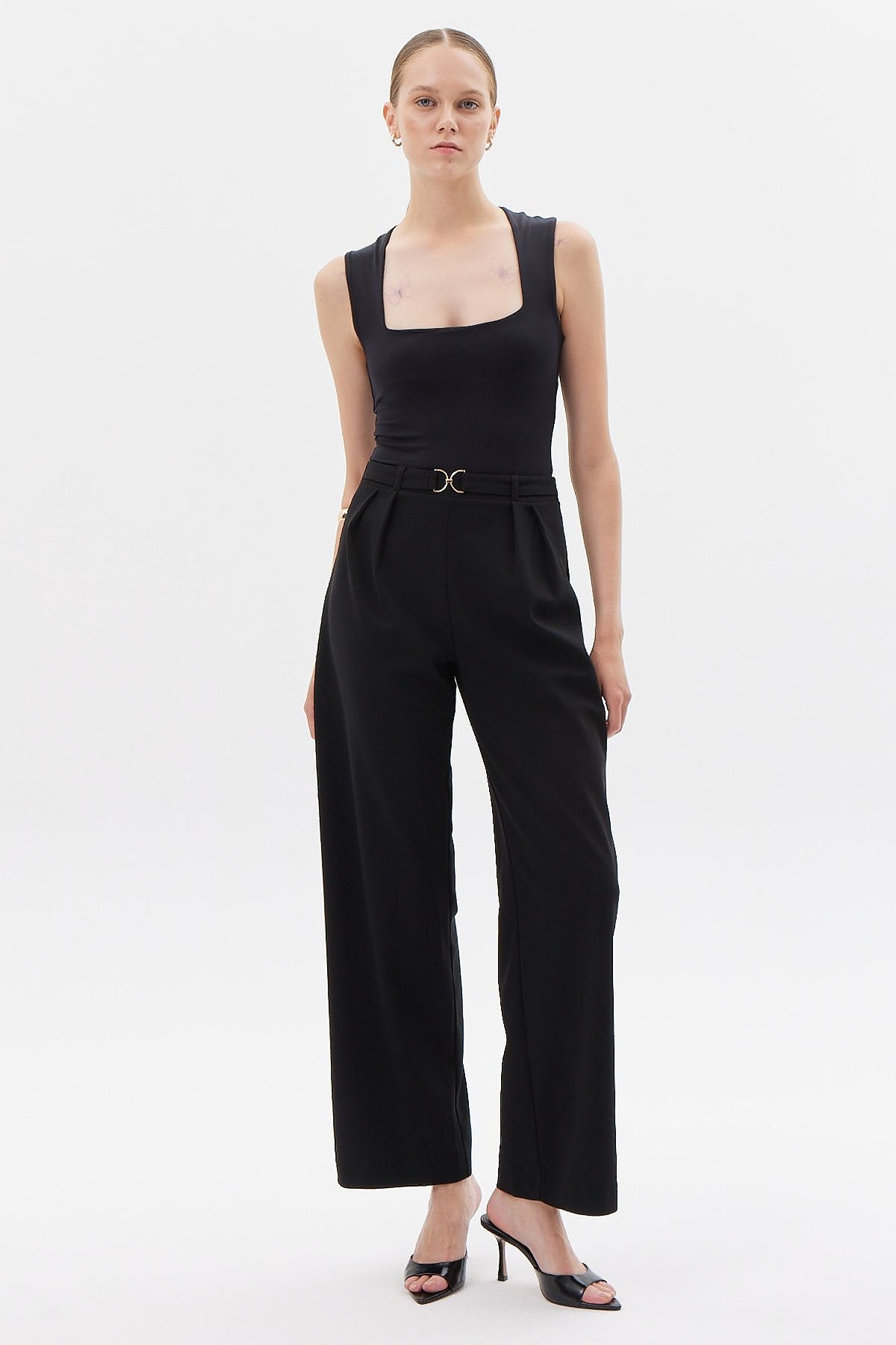 Women's Belt Detailed Trousers