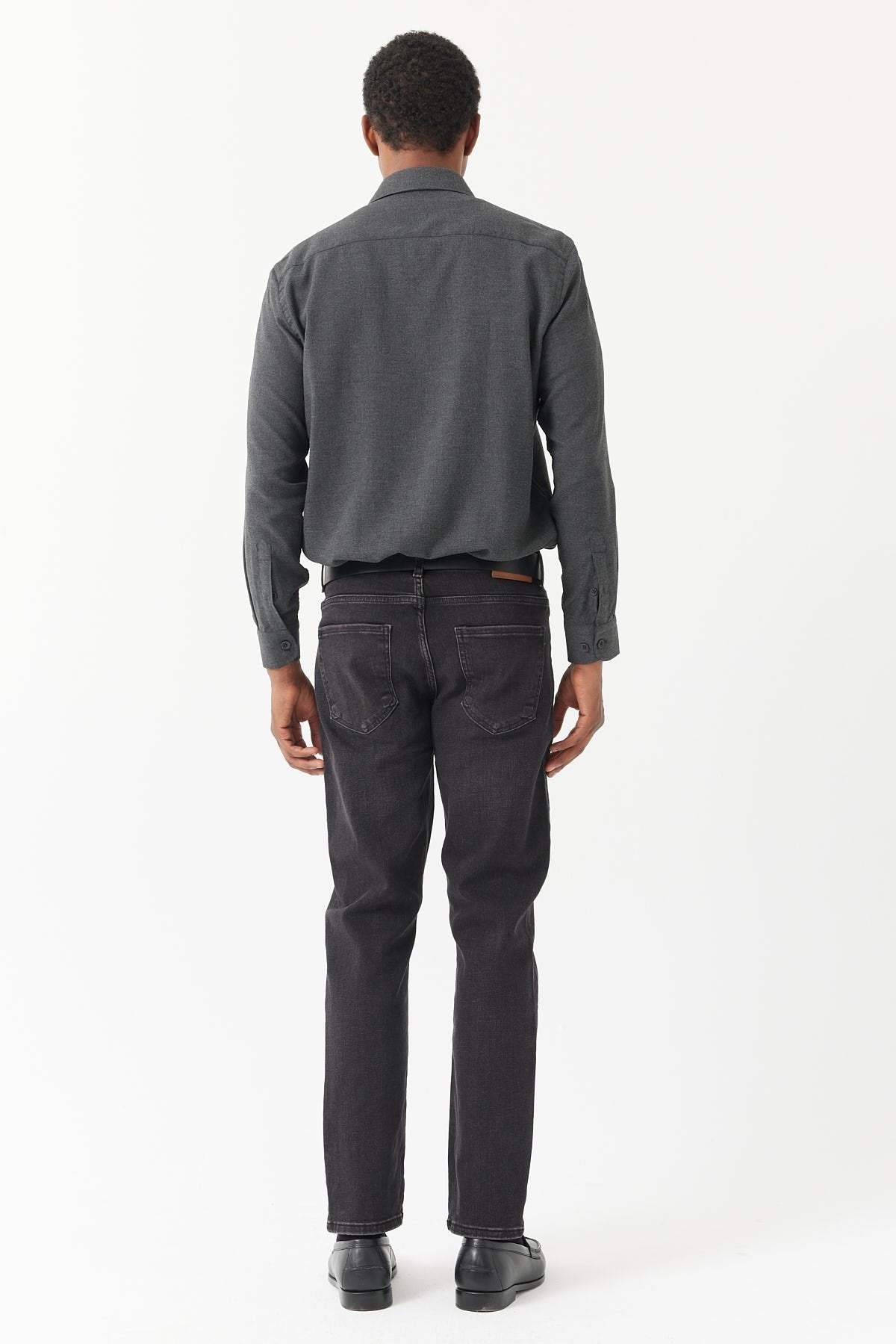 بنطلون جينز رجالي ضيق بخصر مرتفع