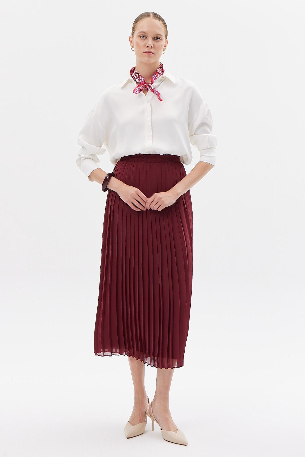 Women's Chiffon Pleated Skirt