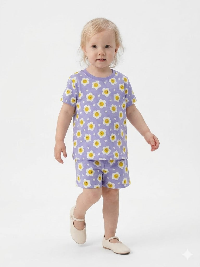Kız Çocuk Şortlu Pijama Takımı
