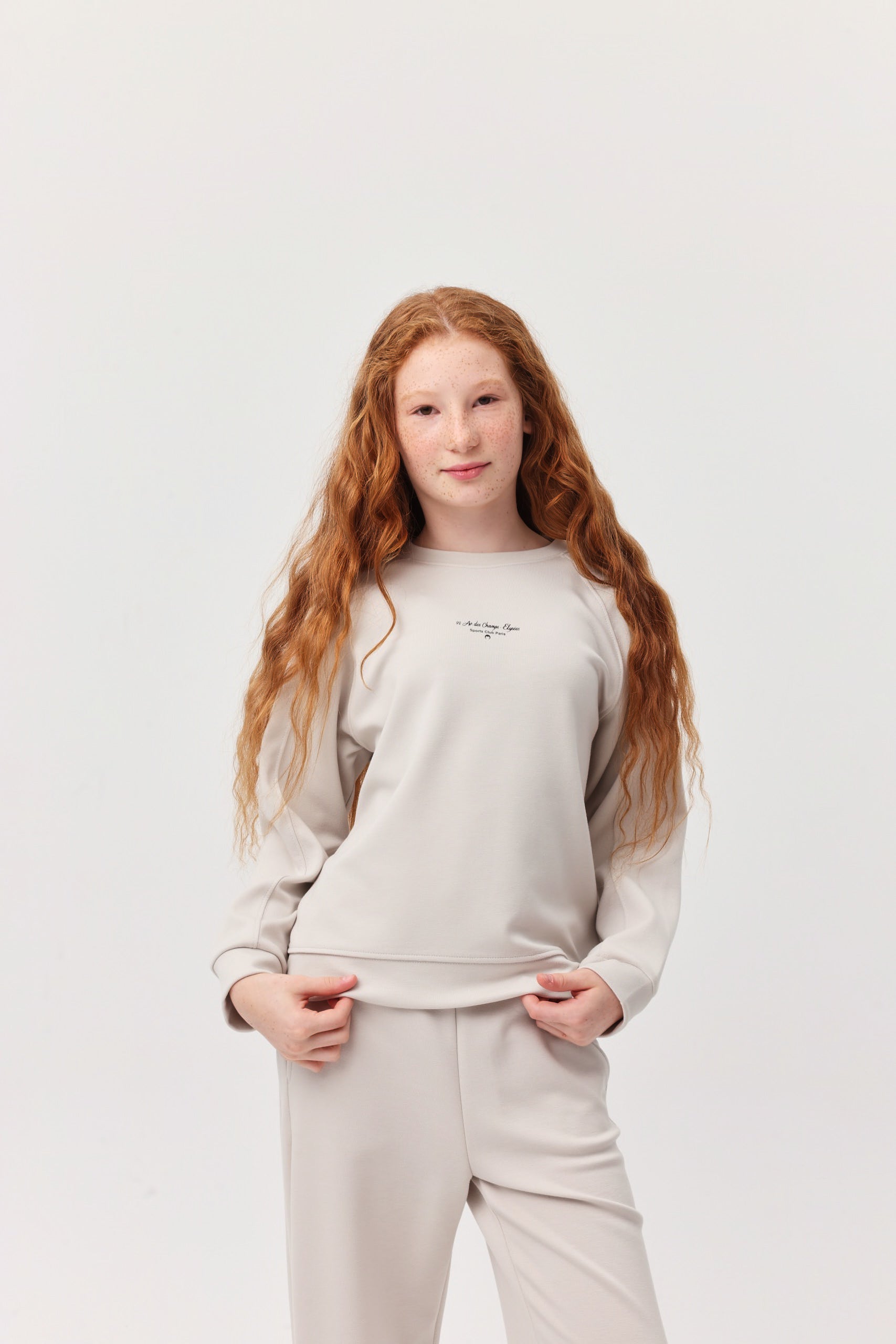 Girl's Text Detailed Sweat Top