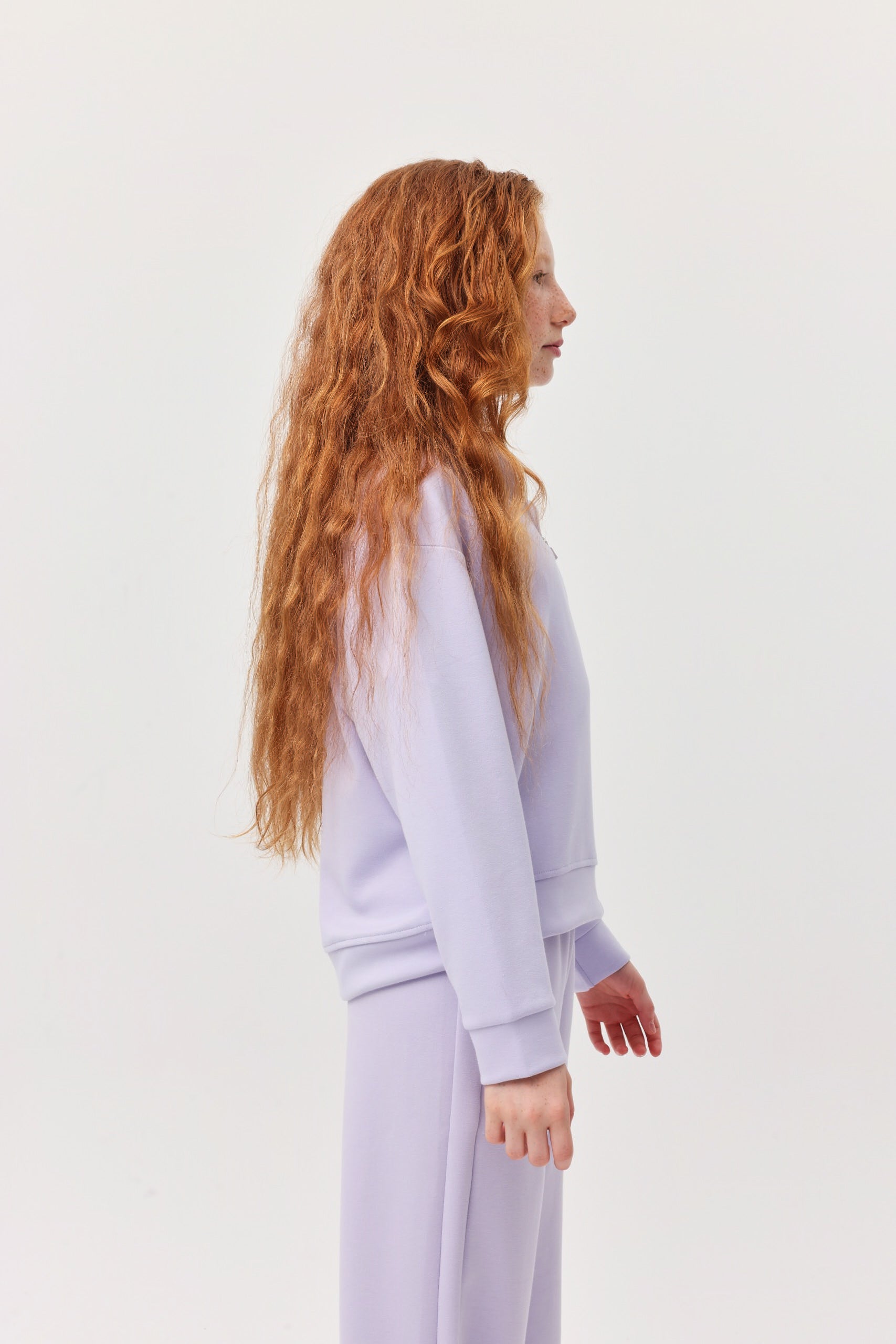 Girl's Collar Detailed Sweat Top