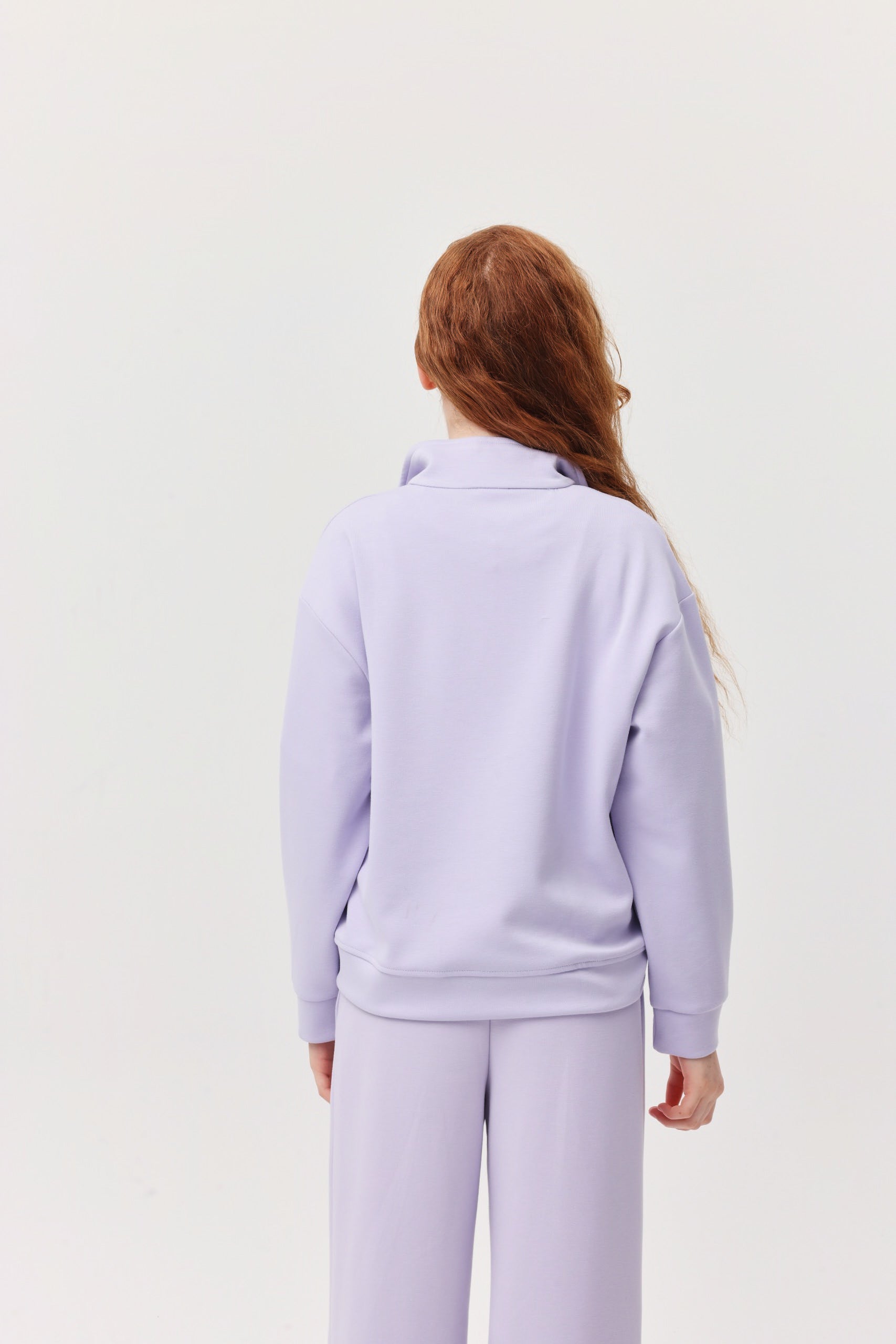 Girl's Collar Detailed Sweat Top