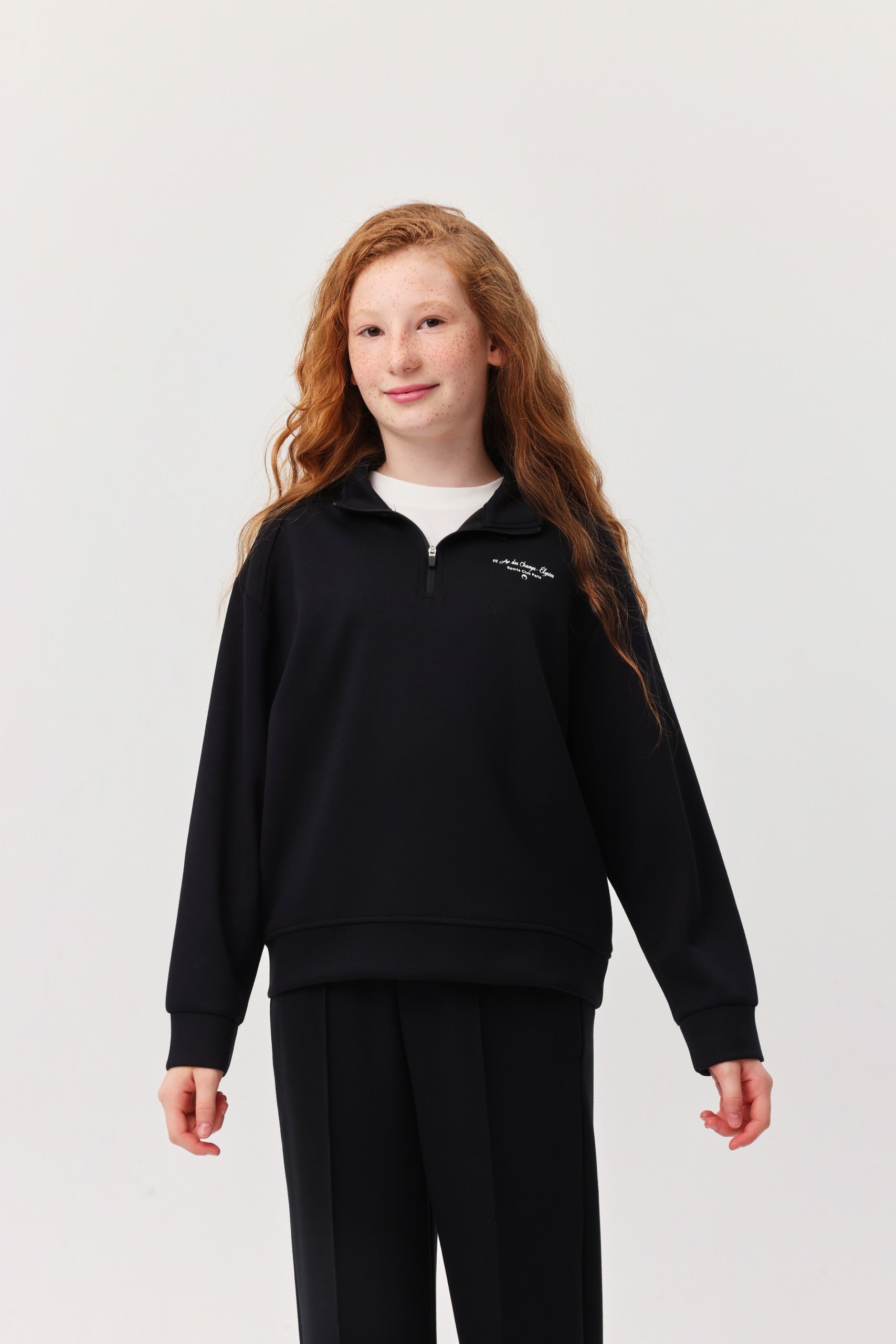 Girl's Collar Detailed Sweat Top
