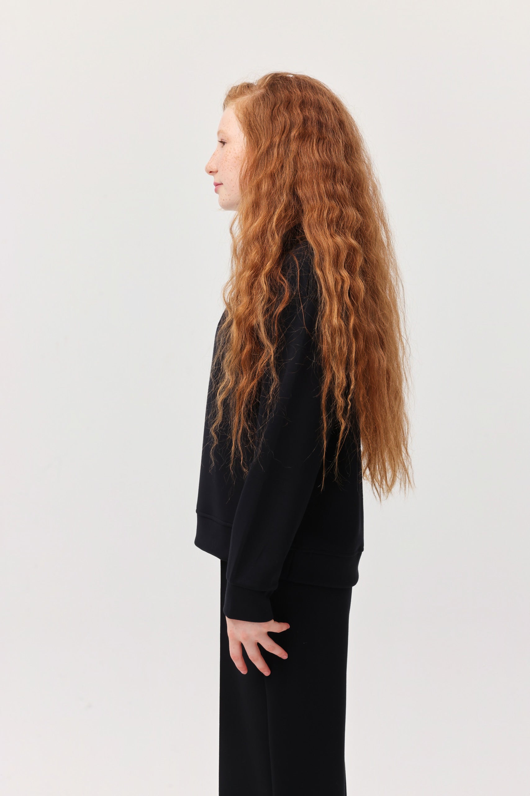 Girl's Collar Detailed Sweat Top