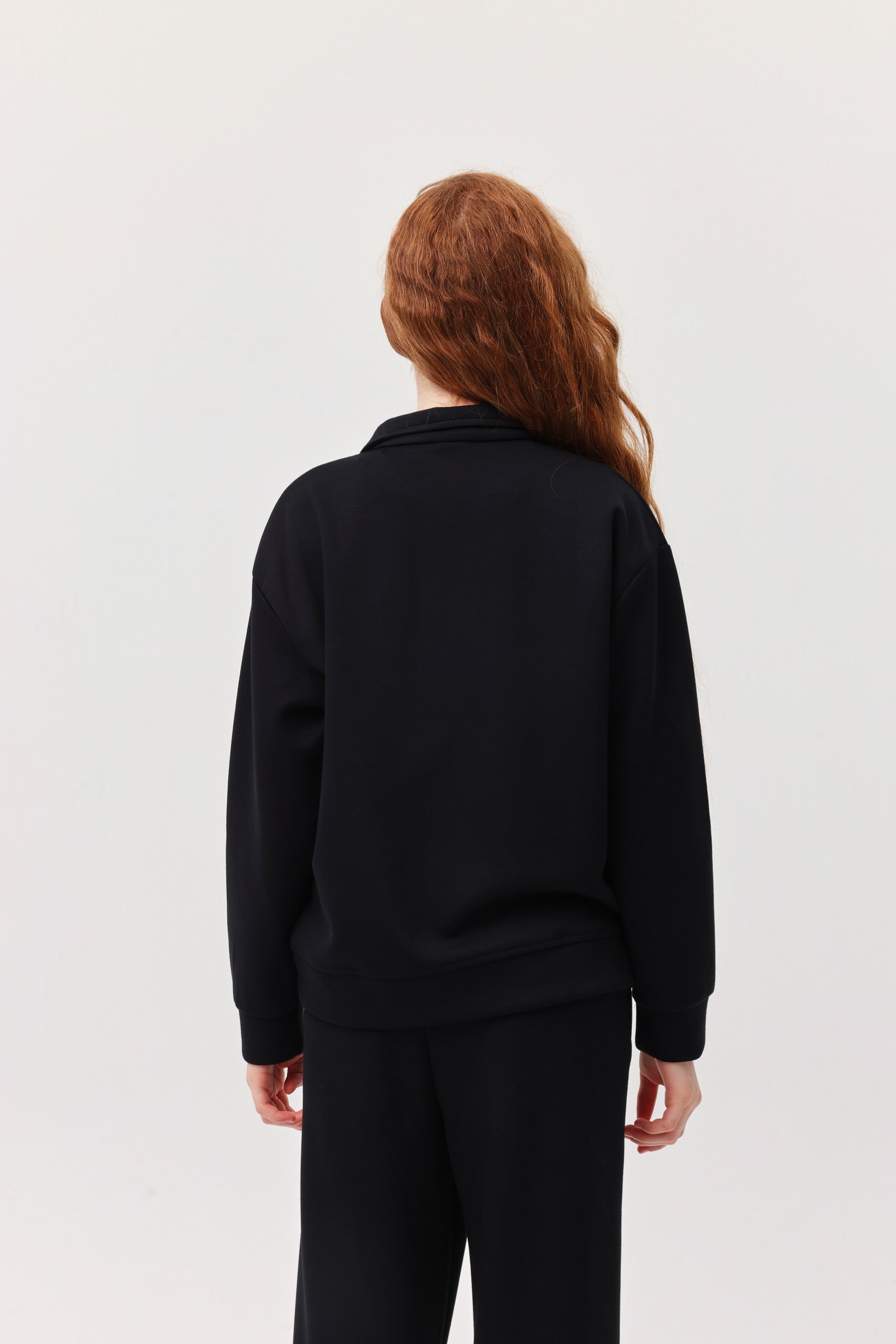 Girl's Collar Detailed Sweat Top