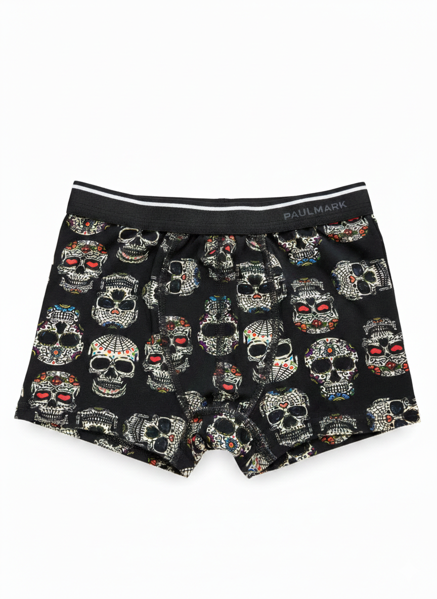 BOYS' PATTERNED SINGLE BOXER SHORTS